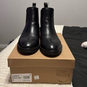 Steve Madden Black Leopold